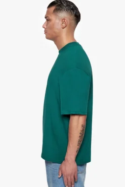 HEAVY OVERSIZE CURVED HD LOGO T-SHIRT GREEN