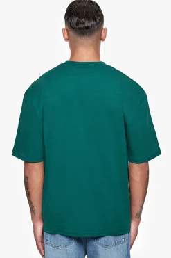 HEAVY OVERSIZE CURVED HD LOGO T-SHIRT GREEN