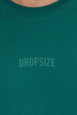 HEAVY OVERSIZE CURVED HD LOGO T-SHIRT GREEN