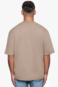 HEAVY OVERSIZE CURVED HD LOGO T-SHIRT WEATHERED TEAK
