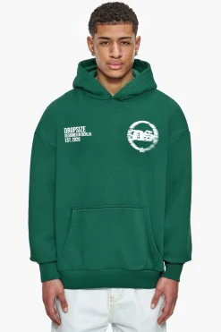 HEAVY OVERSIZE DESIGNED IN BERLIN HOODIE WASHED GREEN