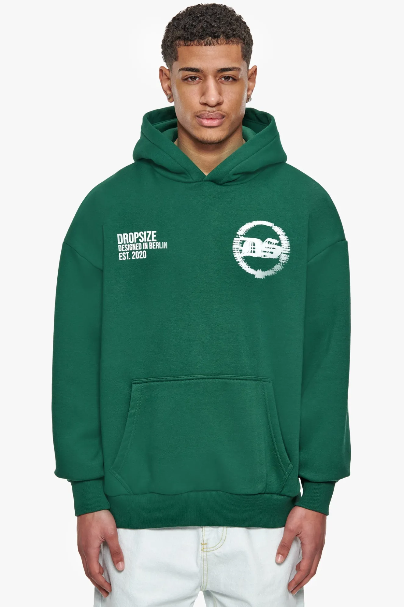 HEAVY OVERSIZE DESIGNED IN BERLIN HOODIE WASHED GREEN