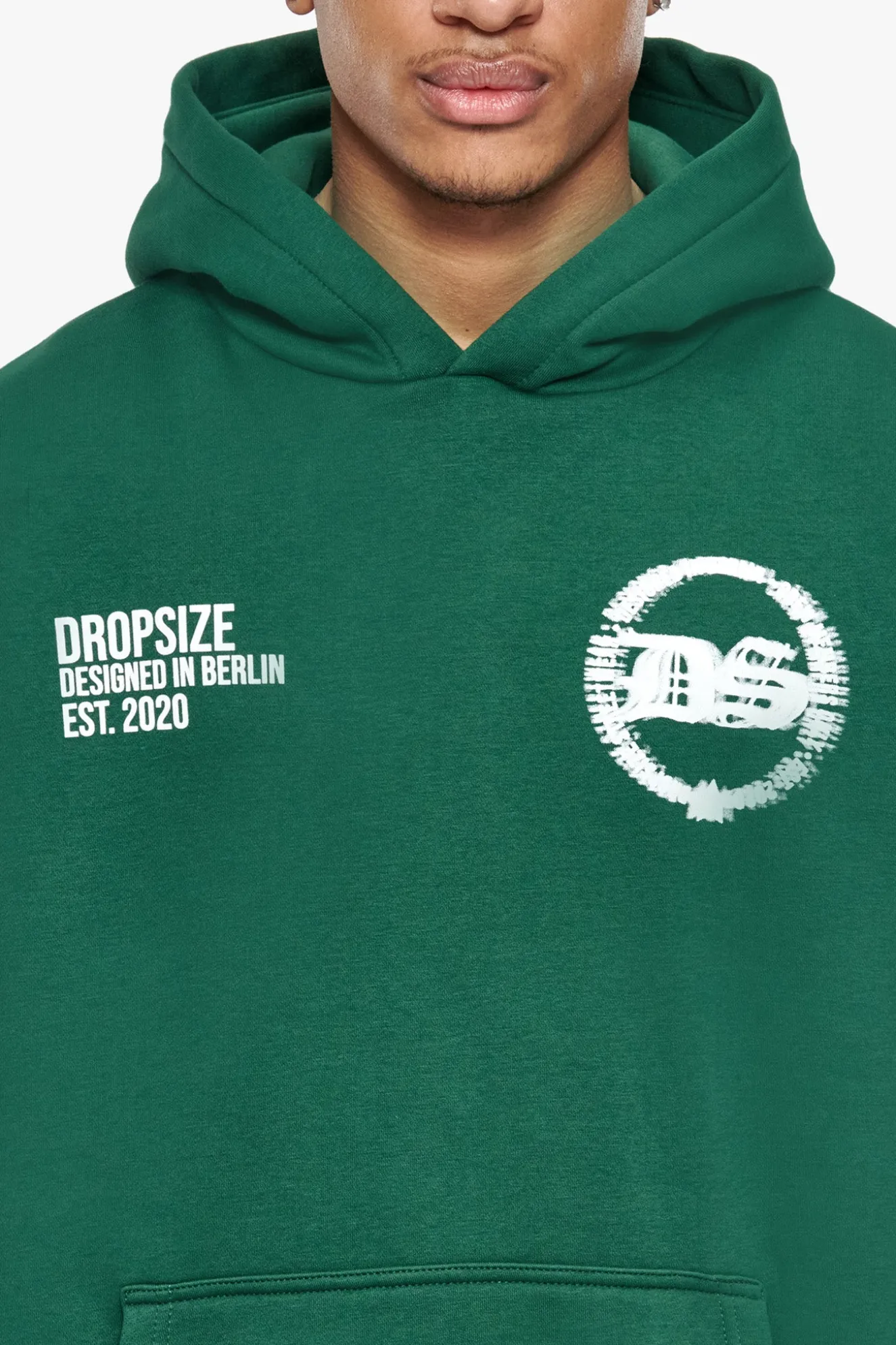 HEAVY OVERSIZE DESIGNED IN BERLIN HOODIE WASHED GREEN