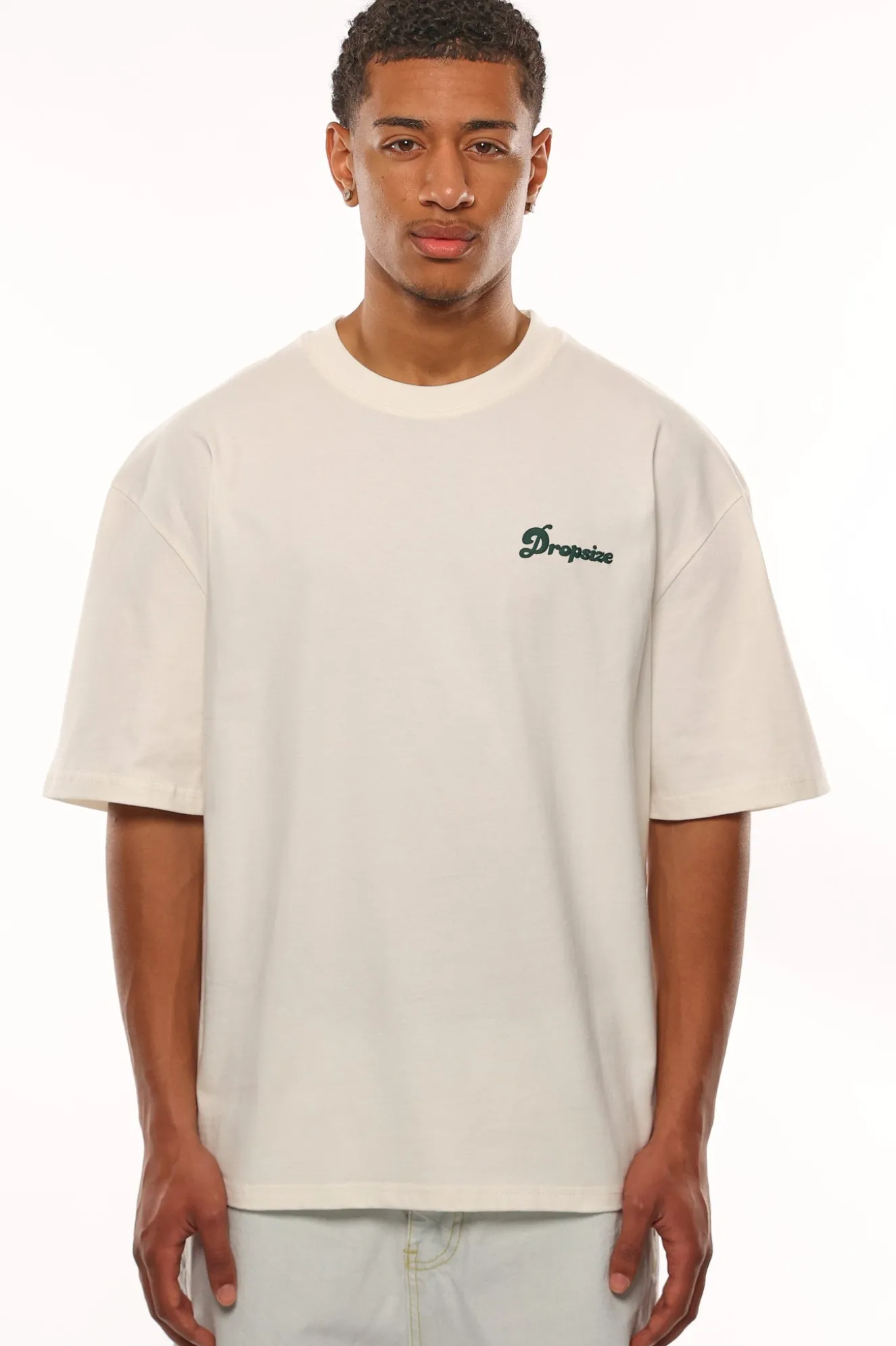 HEAVY OVERSIZE DREAM WITHOUT FEAR T-SHIRT CREAM WHITE