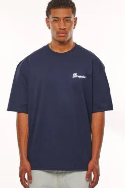 HEAVY OVERSIZE DREAM WITHOUT FEAR T-SHIRT BLACK IRIS