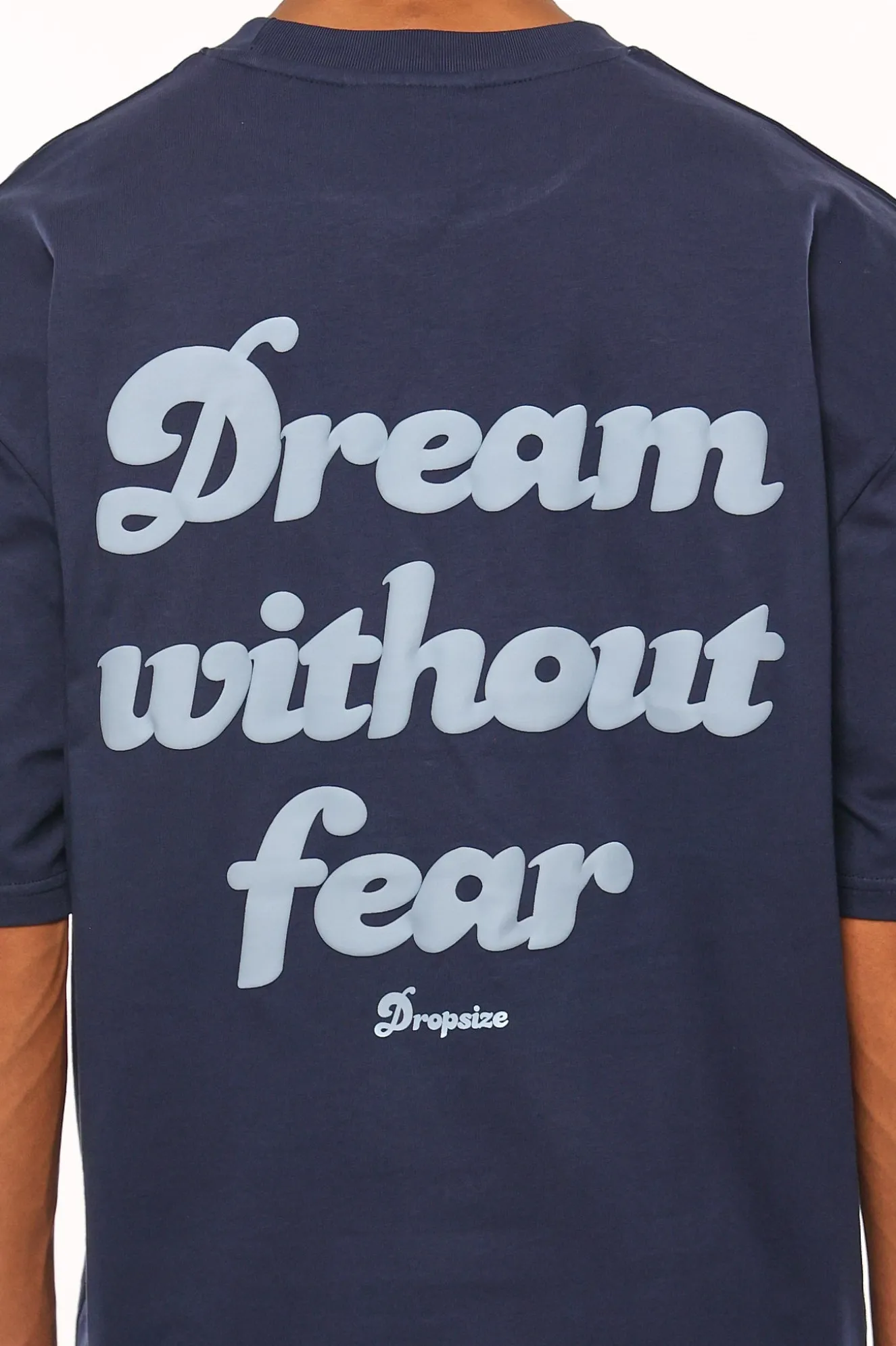HEAVY OVERSIZE DREAM WITHOUT FEAR T-SHIRT BLACK IRIS