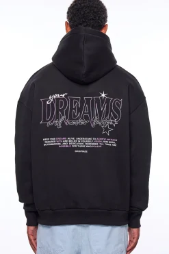 HEAVY OVERSIZE DREAMS HOODIE BLACK