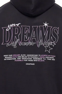 HEAVY OVERSIZE DREAMS HOODIE BLACK