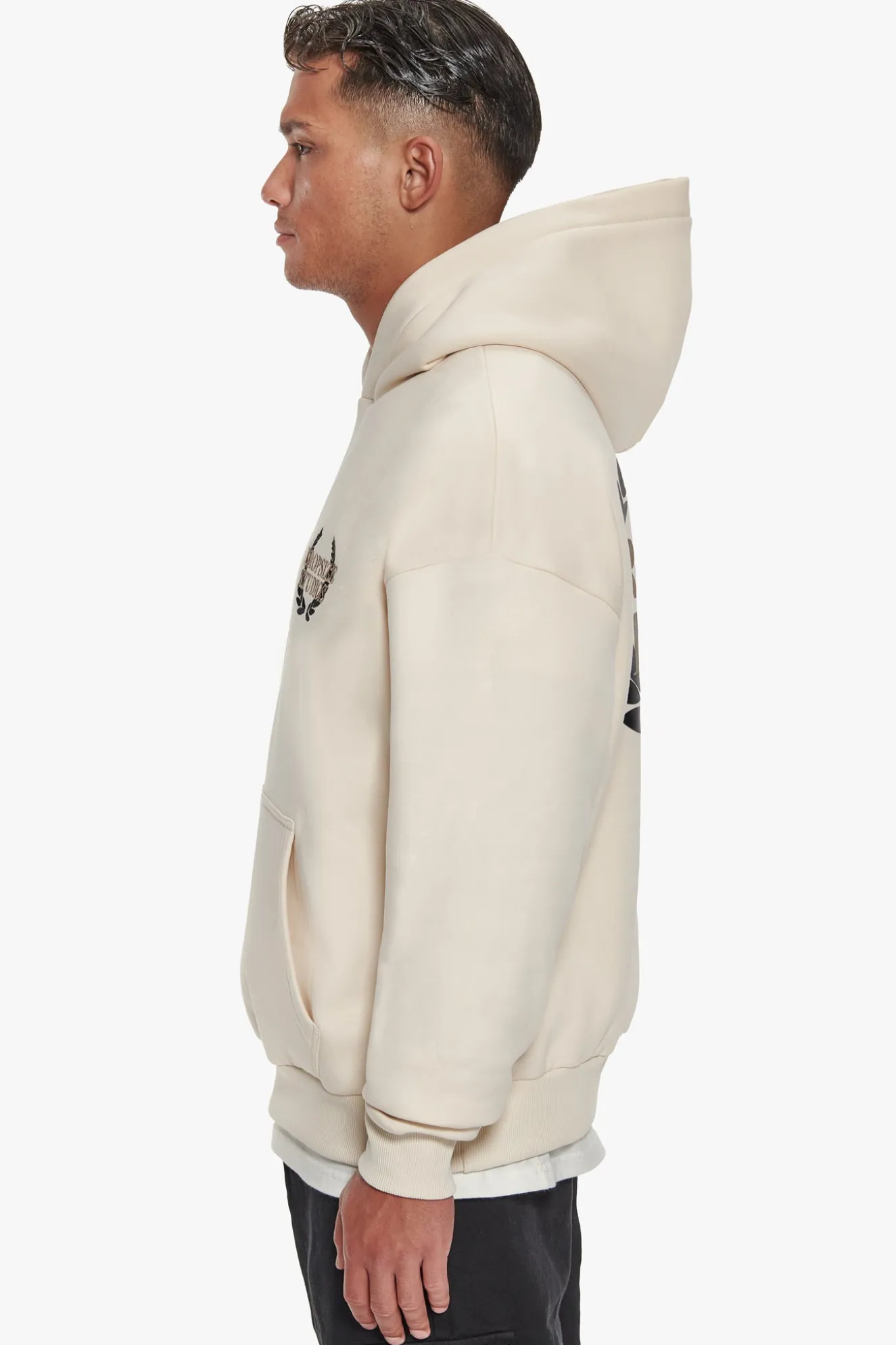 HEAVY OVERSIZE DROPSIZE STUDIOS HOODIE COCONUT MILK