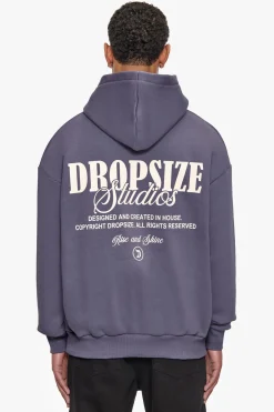 HEAVY OVERSIZE DROPSIZE STUDIOS HOODIE GRANITE