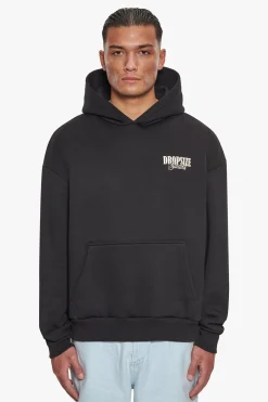 HEAVY OVERSIZE DROPSIZE STUDIOS HOODIE BLACK/COCONUT