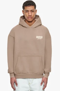 HEAVY OVERSIZE DROPSIZE STUDIOS HOODIE SILVERMINK/COCONUT