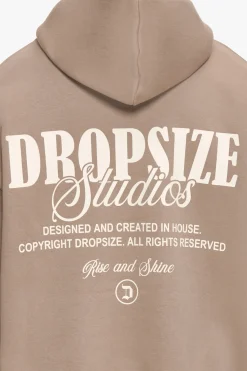 HEAVY OVERSIZE DROPSIZE STUDIOS HOODIE SILVERMINK/COCONUT