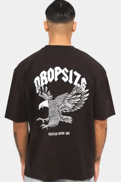 HEAVY OVERSIZE EAGLE T-SHIRT WASHED BLACK