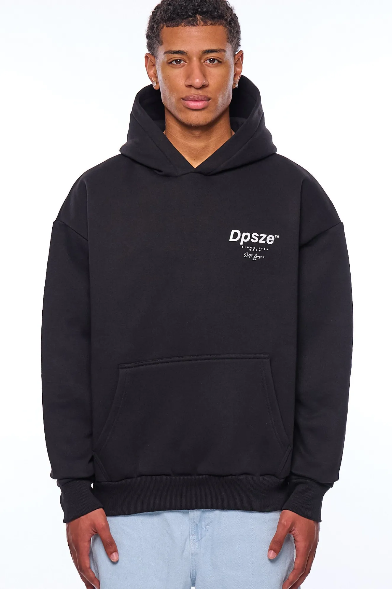 HEAVY OVERSIZE ELITE LEAGUE HOODIE BLACK