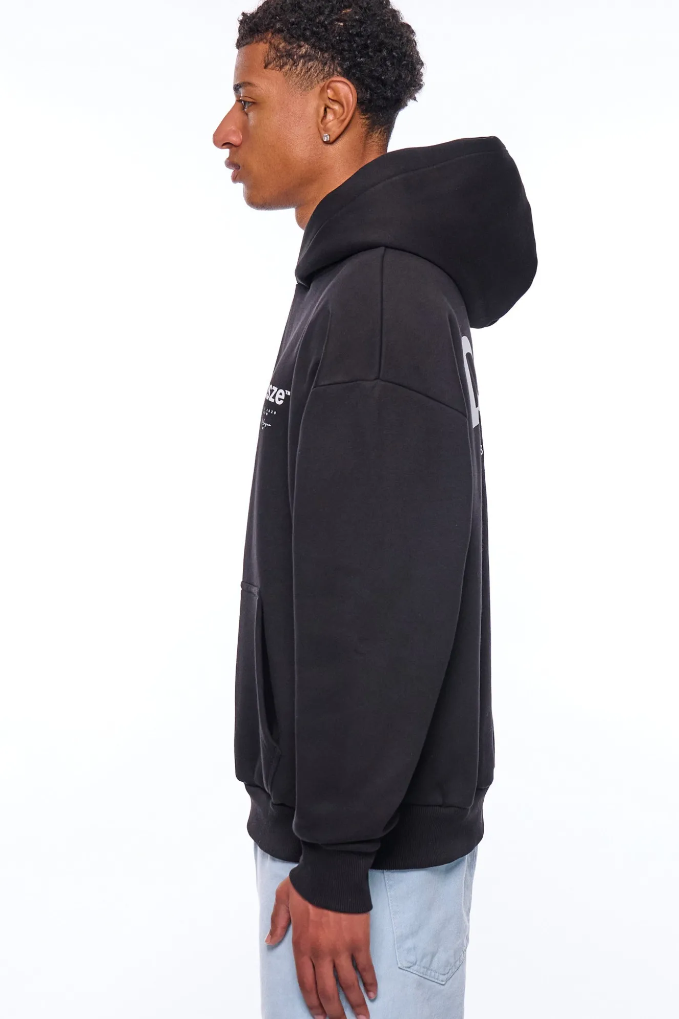 HEAVY OVERSIZE ELITE LEAGUE HOODIE BLACK