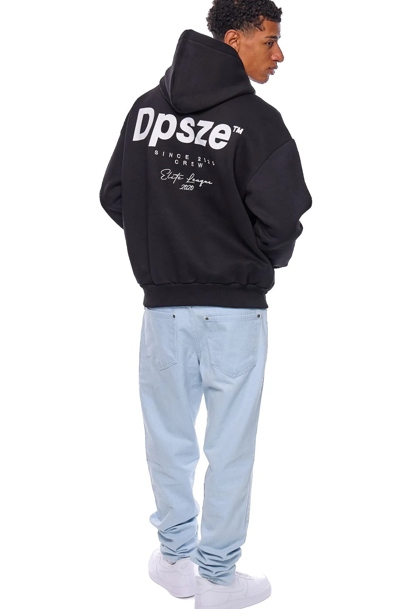 HEAVY OVERSIZE ELITE LEAGUE HOODIE BLACK
