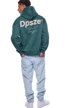 HEAVY OVERSIZE ELITE LEAGUE HOODIE TREKKING GREEN