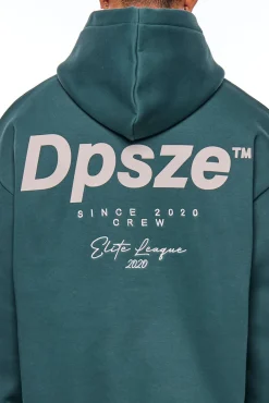 HEAVY OVERSIZE ELITE LEAGUE HOODIE TREKKING GREEN