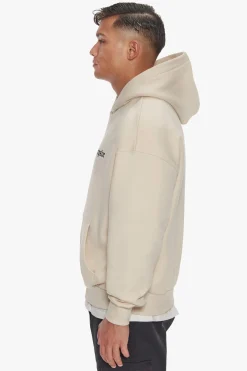 HEAVY OVERSIZE EMBO HOODIE COCONUT MILK