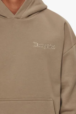 HEAVY OVERSIZE EMBO HOODIE SILVER MINK