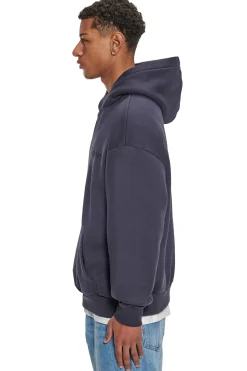 HEAVY OVERSIZE EMBO HOODIE WASHED NAVY