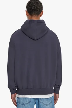 HEAVY OVERSIZE EMBO HOODIE WASHED NAVY