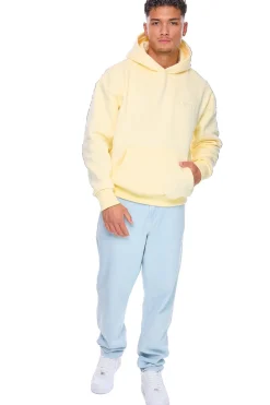 HEAVY OVERSIZE EMBO HOODIE ALMOND OIL