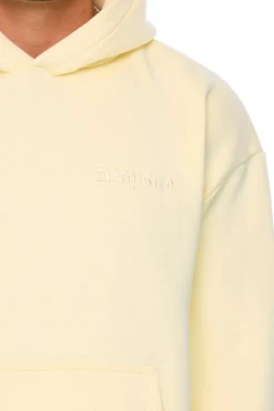 HEAVY OVERSIZE EMBO HOODIE ALMOND OIL