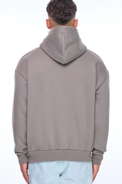 HEAVY OVERSIZE EMBO HOODIE DRIFTWOOD