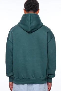 HEAVY OVERSIZE EMBO HOODIE TREKKING GREEN