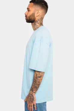 HEAVY OVERSIZE EMBO T-SHIRT BABY BLUE