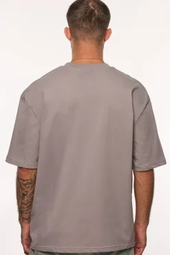 HEAVY OVERSIZE EMBO T-SHIRT GULL GREY