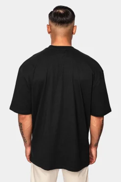 HEAVY OVERSIZE EMBO T-SHIRT BLACK