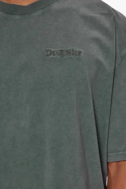 HEAVY OVERSIZE EMBO T-SHIRT WASHED GREY