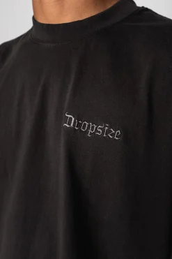HEAVY OVERSIZE EMBO T-SHIRT WASHED BLACK