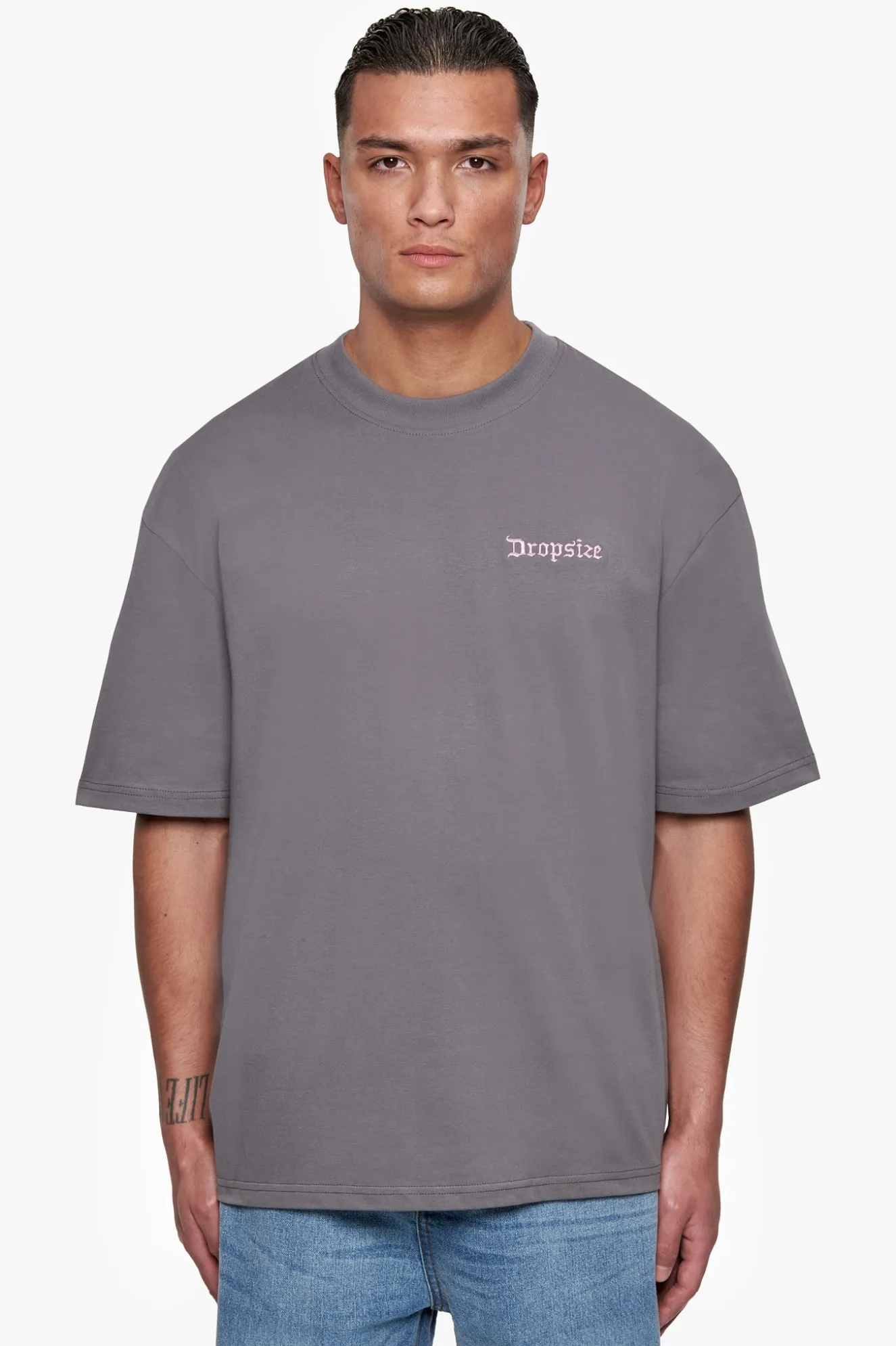HEAVY OVERSIZE EMBO T-SHIRT ANTHRAZIT