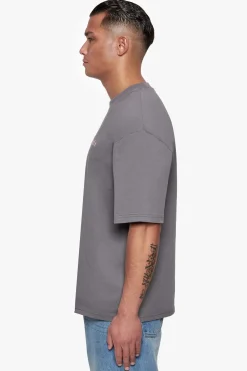 HEAVY OVERSIZE EMBO T-SHIRT ANTHRAZIT