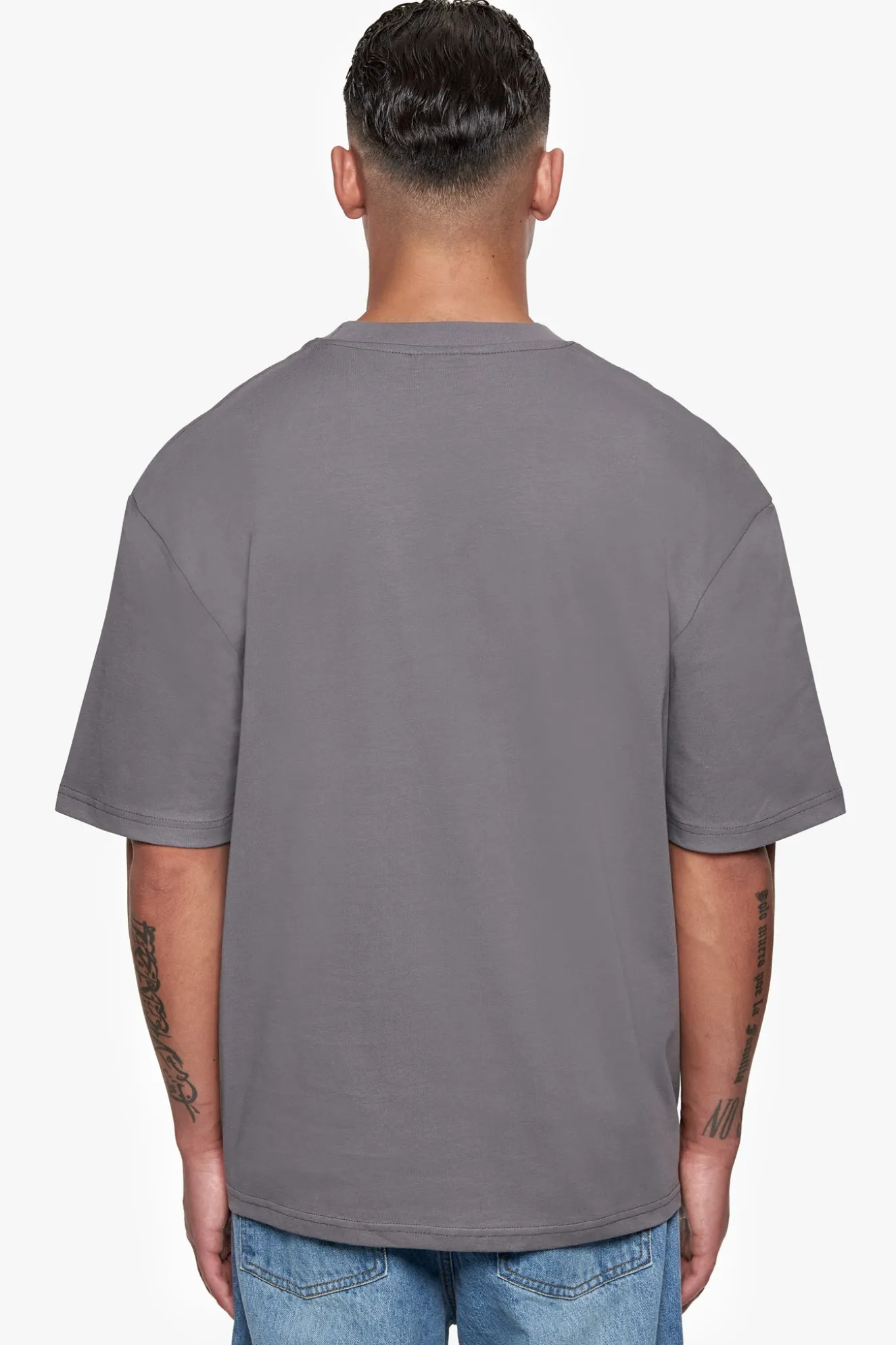HEAVY OVERSIZE EMBO T-SHIRT ANTHRAZIT