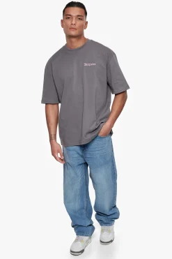 HEAVY OVERSIZE EMBO T-SHIRT ANTHRAZIT