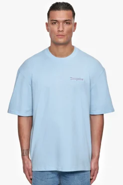 HEAVY OVERSIZE EMBO T-SHIRT BABY BLUE