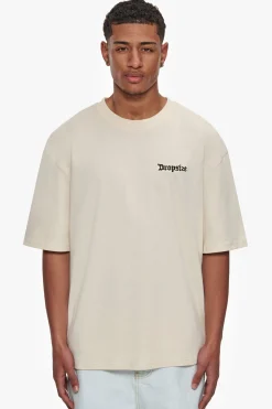 HEAVY OVERSIZE EMBO T-SHIRT COCONUT MILK