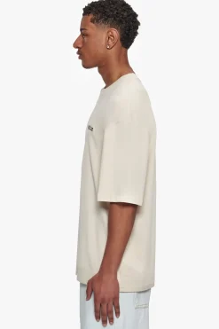 HEAVY OVERSIZE EMBO T-SHIRT COCONUT MILK