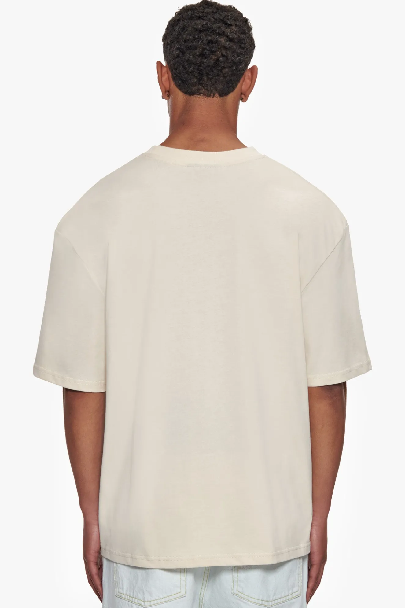 HEAVY OVERSIZE EMBO T-SHIRT COCONUT MILK