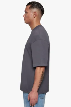 HEAVY OVERSIZE EMBO T-SHIRT DARK GREY