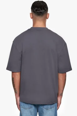 HEAVY OVERSIZE EMBO T-SHIRT DARK GREY