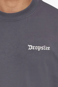 HEAVY OVERSIZE EMBO T-SHIRT DARK GREY