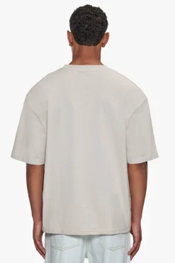 HEAVY OVERSIZE EMBO T-SHIRT LIGHT GREY