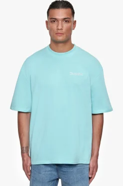 HEAVY OVERSIZE EMBO T-SHIRT TURQUOIS