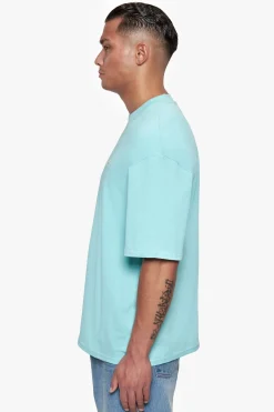 HEAVY OVERSIZE EMBO T-SHIRT TURQUOIS